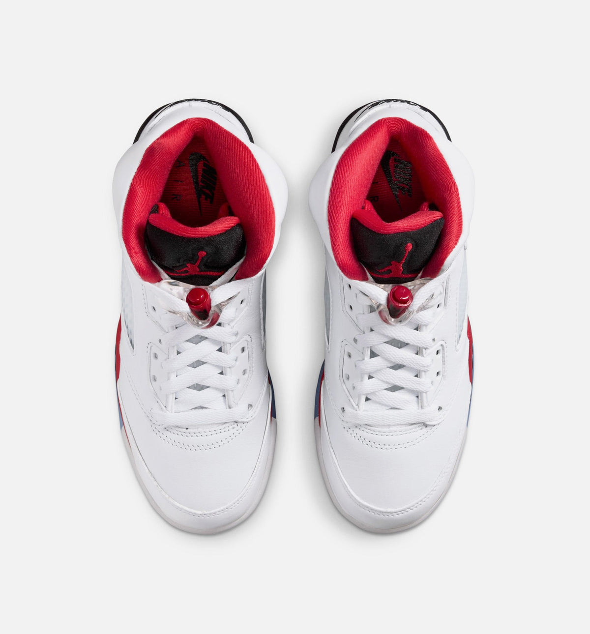 Air Jordan 5 Retro Fire Red GS Lifestyle Shoe - White/Fire Red/Black