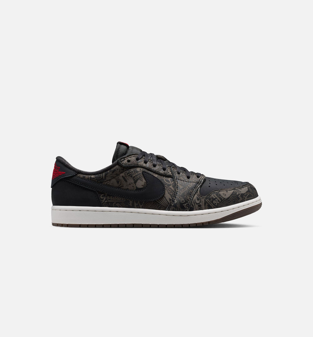 Air Jordan 1 Retro Low OG Laser Black and Varsity Red Men's Lifestyle Shoe - Black/Varsity Red/Summit White