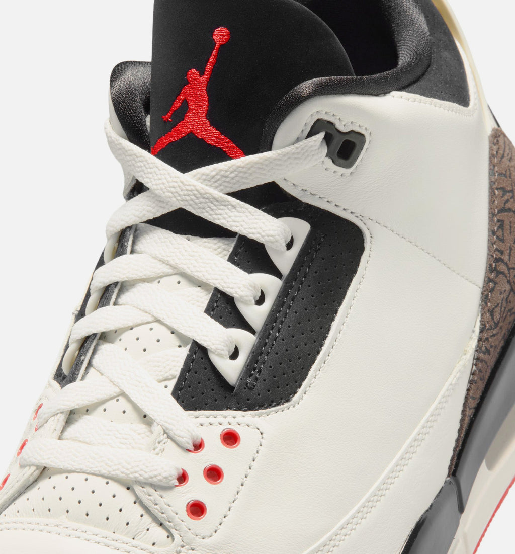 Air Jordan 3 Retro Sail and Jade Aura Men's Lifestyle Shoe - Sail/Jade Aura/Aura/Iced Carmine