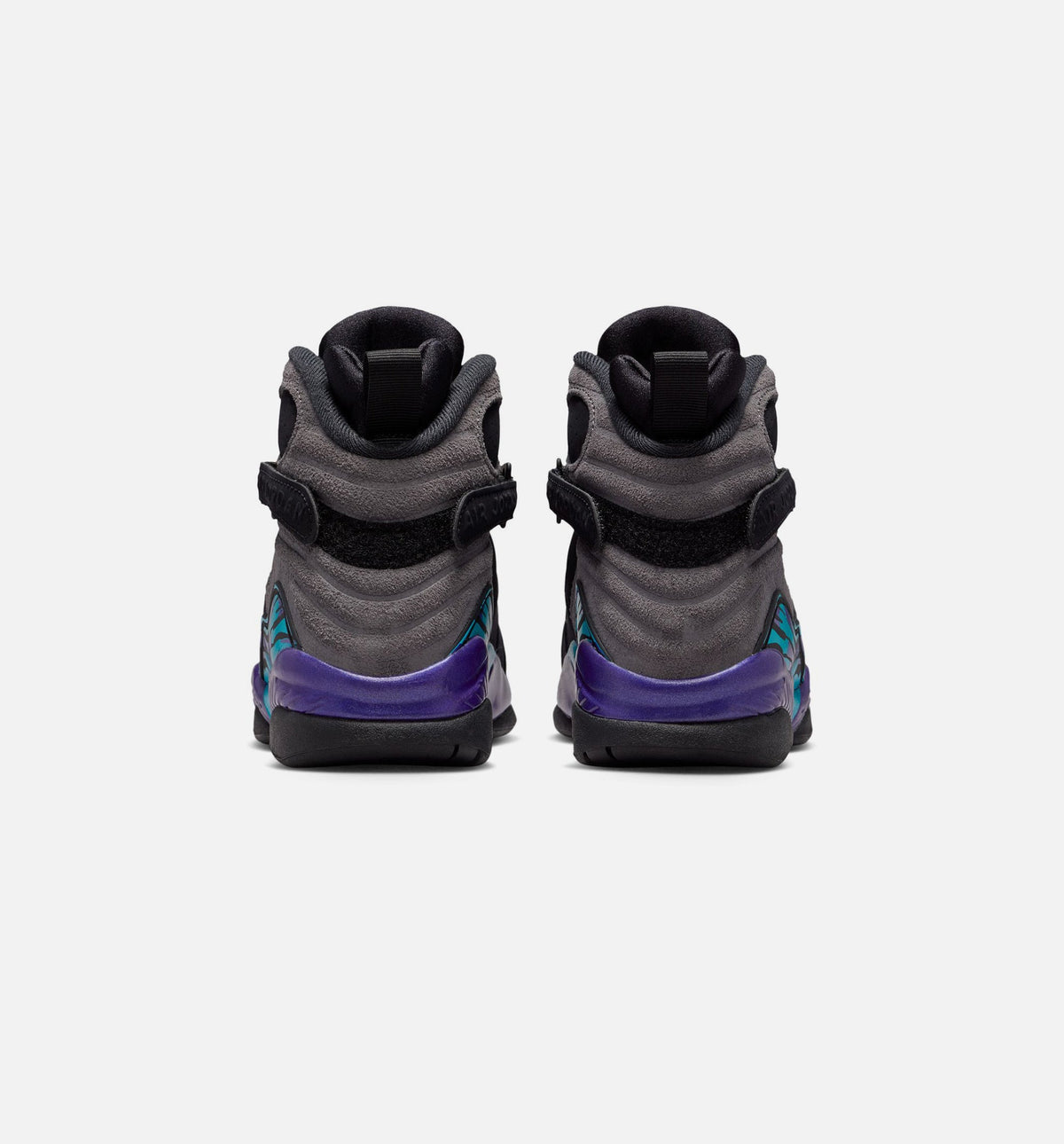 Air Jordan 8 Retro Aqua GS Lifestyle Shoe - Black/Multi Color/Bright Concord