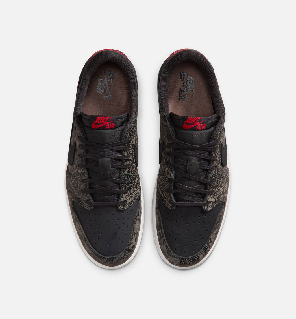 Air Jordan 1 Retro Low OG Laser Black and Varsity Red Men's Lifestyle Shoe - Black/Varsity Red/Summit White