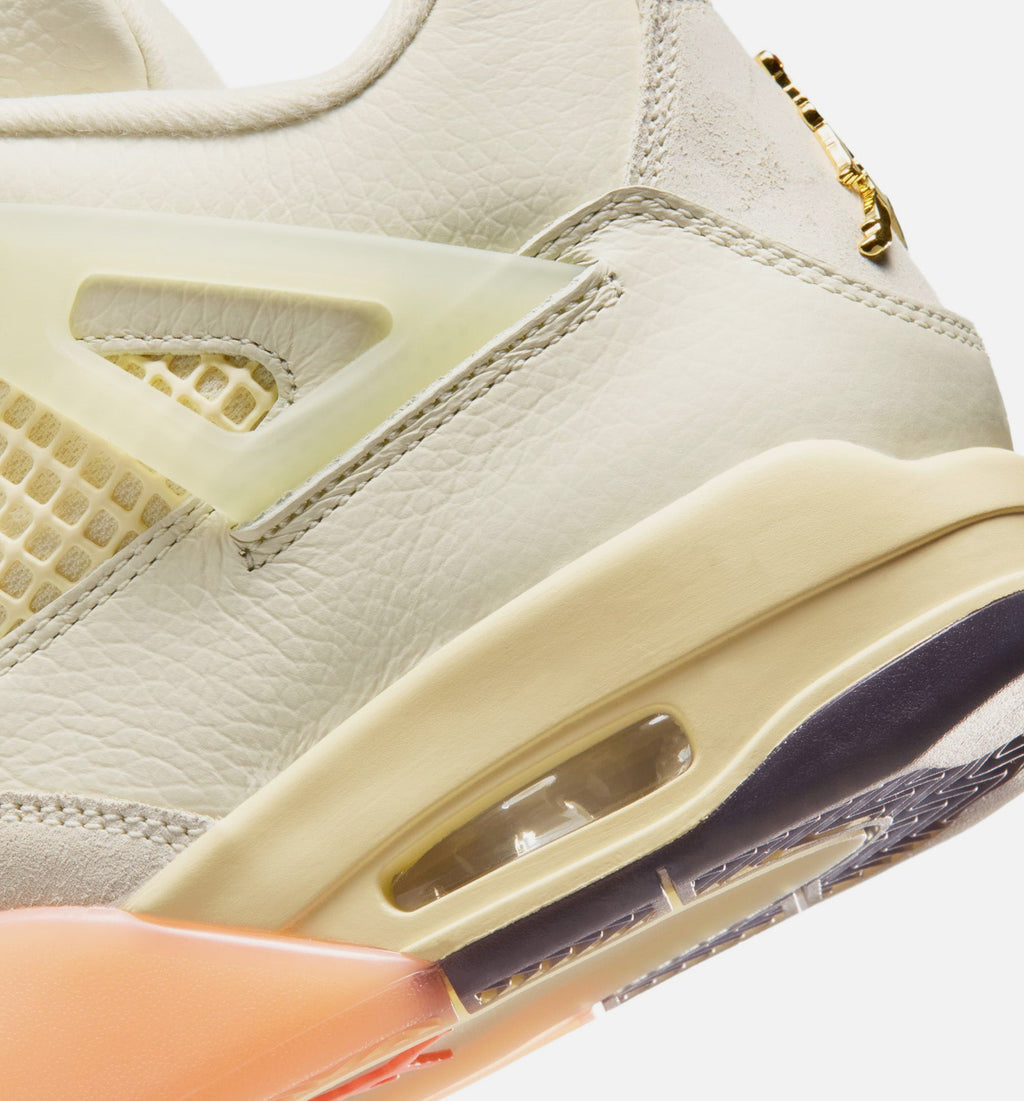 Air Jordan 4 Retro Birds of Paradise Women's Lifestyle Shoe - Coconut Milk/Metallic Gold/Bright Mango/Sundial