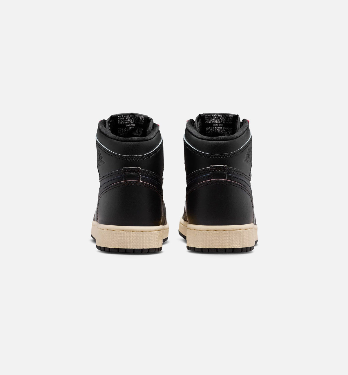 Air Jordan 1 Retro High OG Black and Muslin Grade School Lifestyle Shoe - Black/Muslin