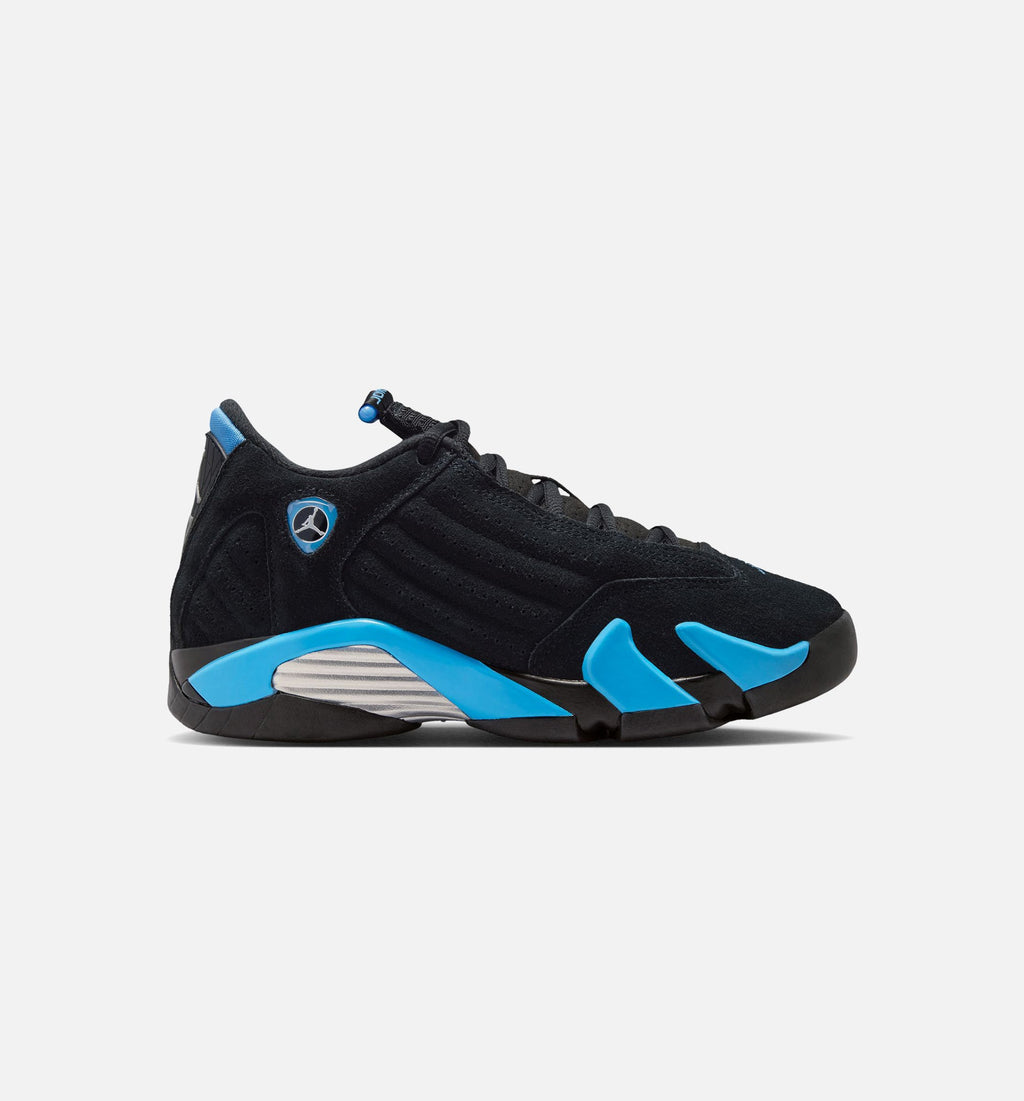 Air Jordan 14 Retro Black University Blue GS Lifestyle Shoe - Black/White/University Blue