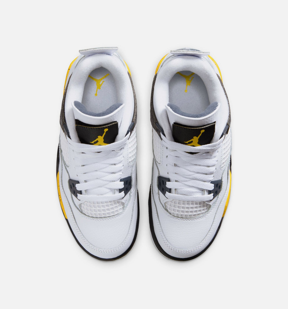 Air Jordan 4 Retro Rare Air Tour Yellow GS Lifestyle Shoe - White/Dark Blue Grey/Black/Tour Yellow