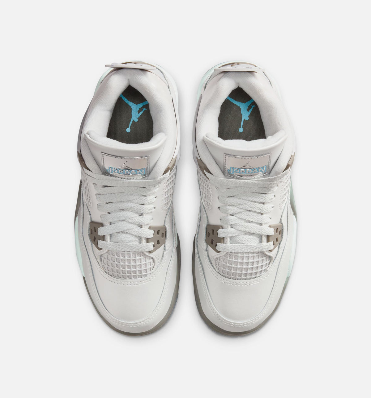 Air Jordan 4 Retro Blue Chill Grade School Lifestyle Shoe - Photon Dust/Blue Chill/Flat Pewter/Blue Tint