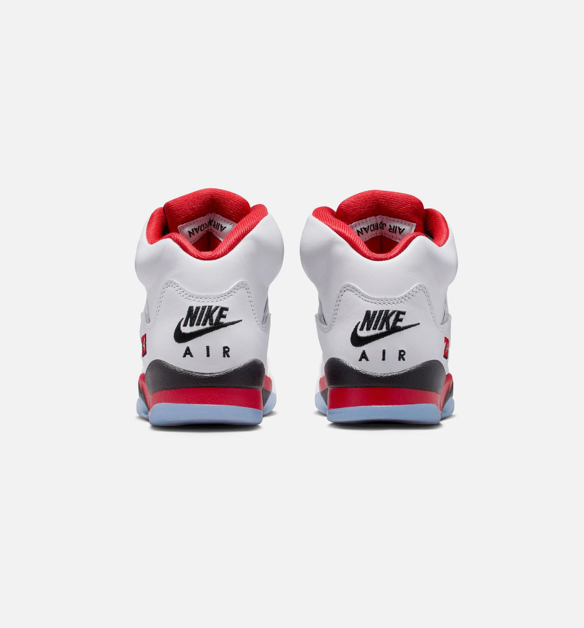 Air Jordan 5 Retro Fire Red GS Lifestyle Shoe - White/Fire Red/Black