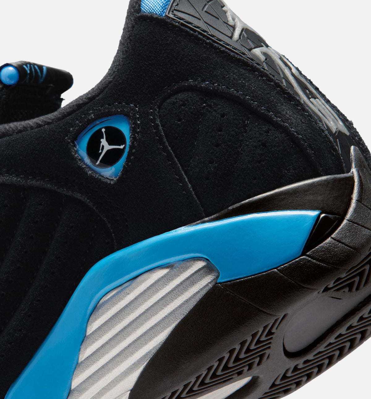 Air Jordan 14 Retro Black University Blue GS Lifestyle Shoe - Black/White/University Blue