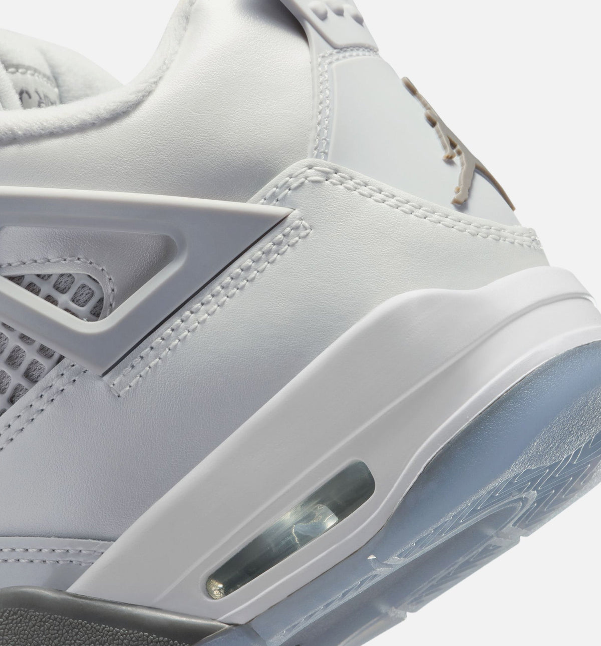 Air Jordan 4 Retro Blue Chill Grade School Lifestyle Shoe - Photon Dust/Blue Chill/Flat Pewter/Blue Tint