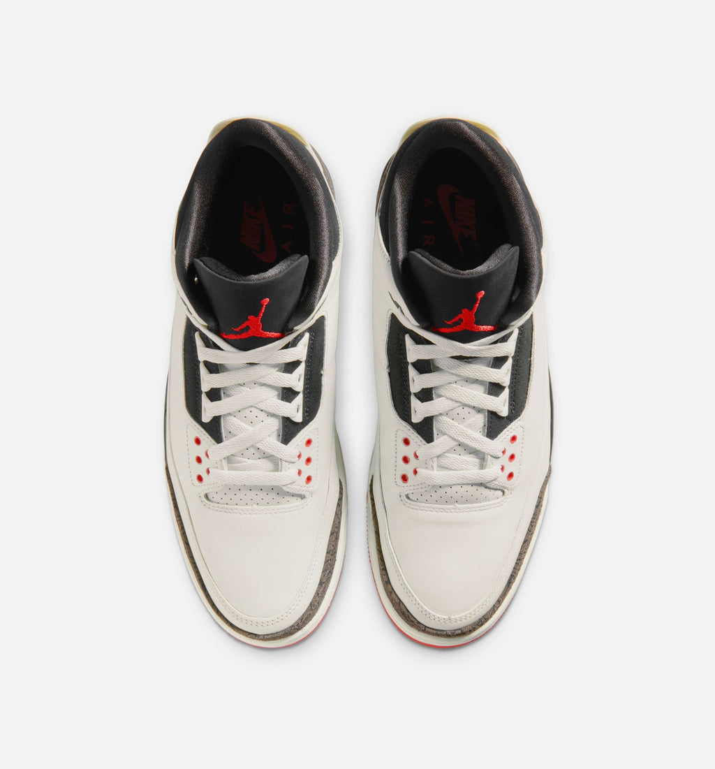 Air Jordan 3 Retro Sail and Jade Aura Men's Lifestyle Shoe - Sail/Jade Aura/Aura/Iced Carmine