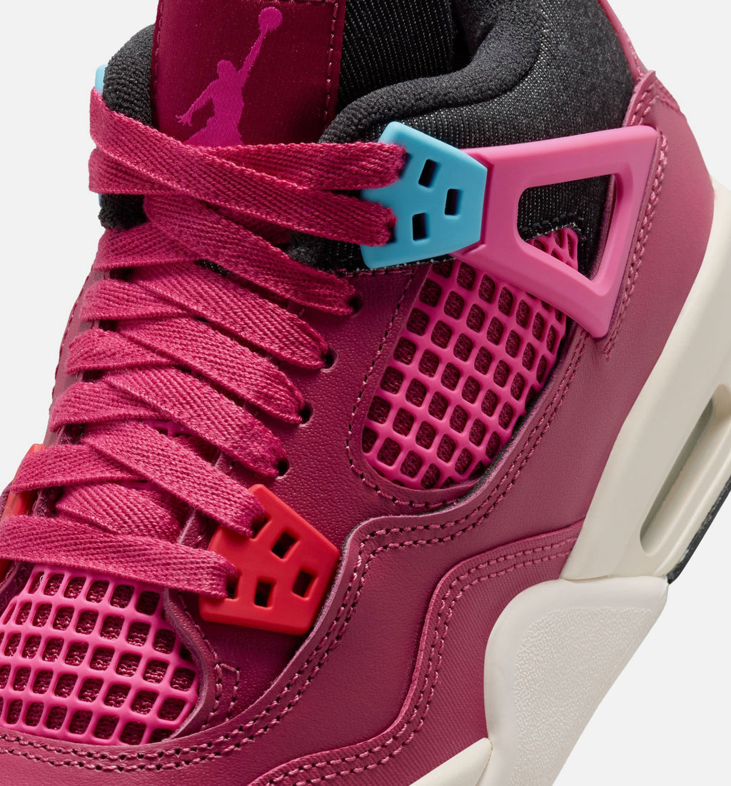 Air Jordan 4 Retro She's A Star GS Lifestyle Shoe - Sweet Beet/Desert Pink/Off Noir/Chalk
