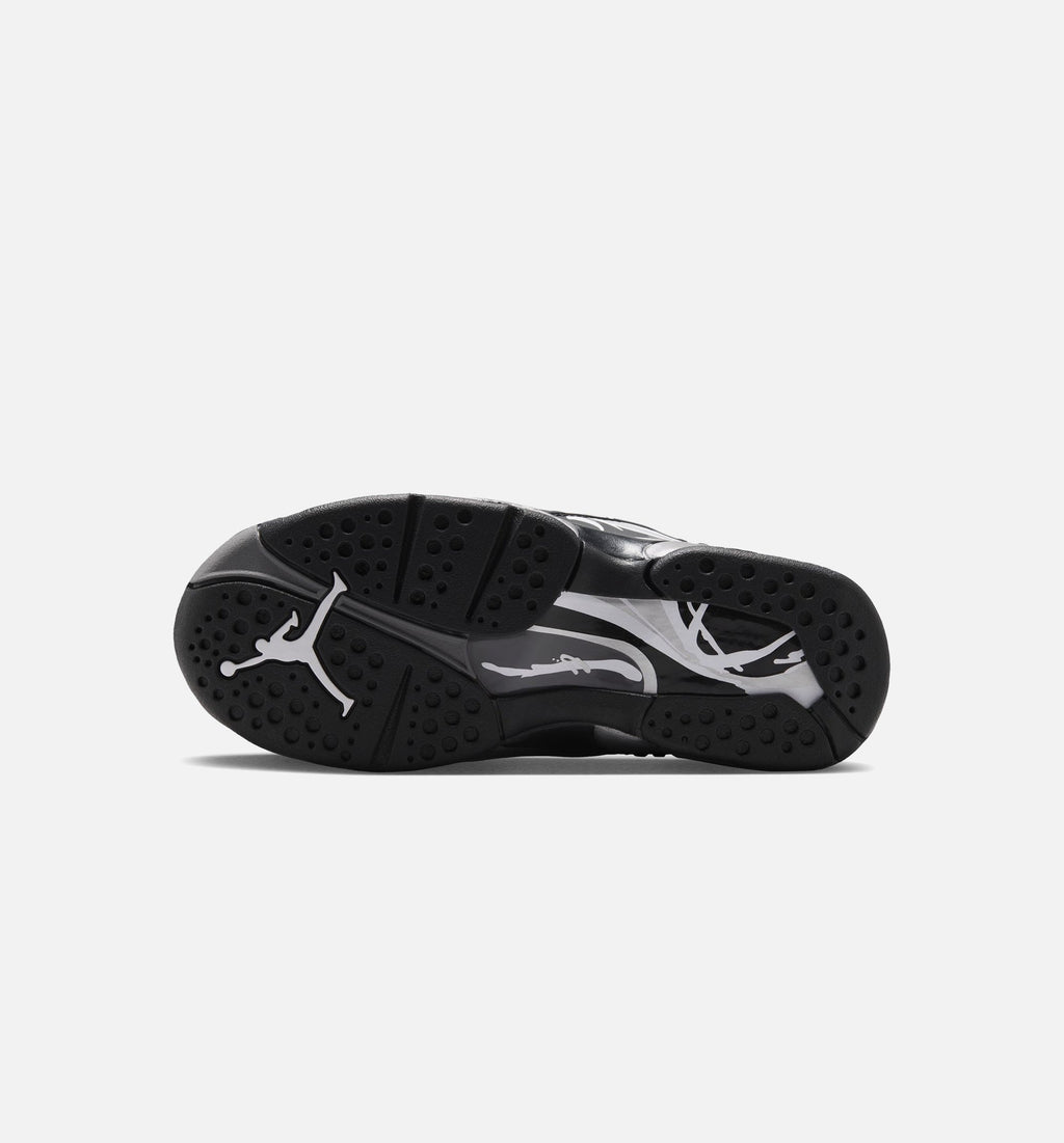 Air Jordan 8 Retro Chrome Black and Light Graphite GS Lifestyle Shoe - Black/White/Light Graphite