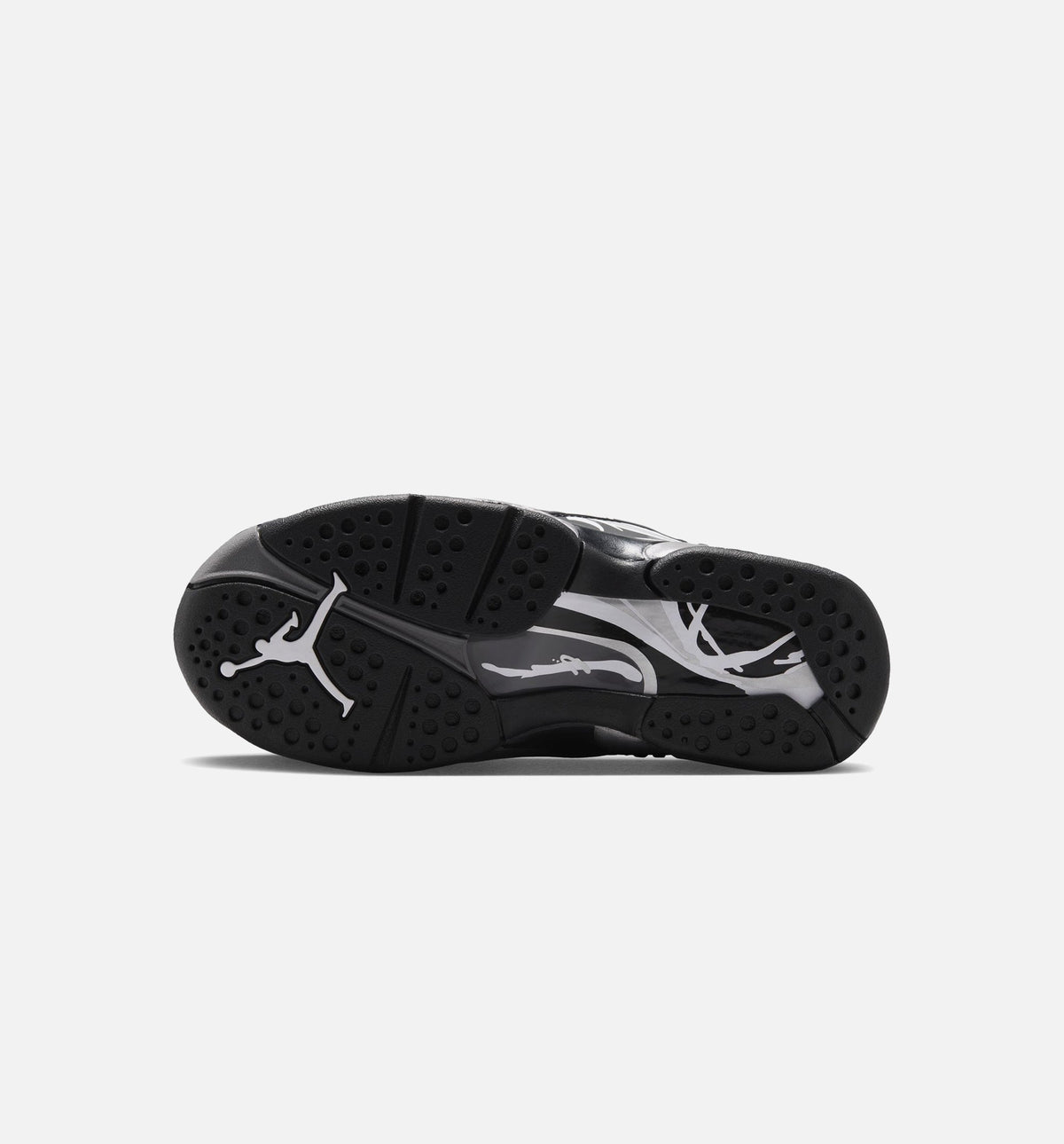 Air Jordan 8 Retro Chrome Black and Light Graphite GS Lifestyle Shoe - Black/White/Light Graphite