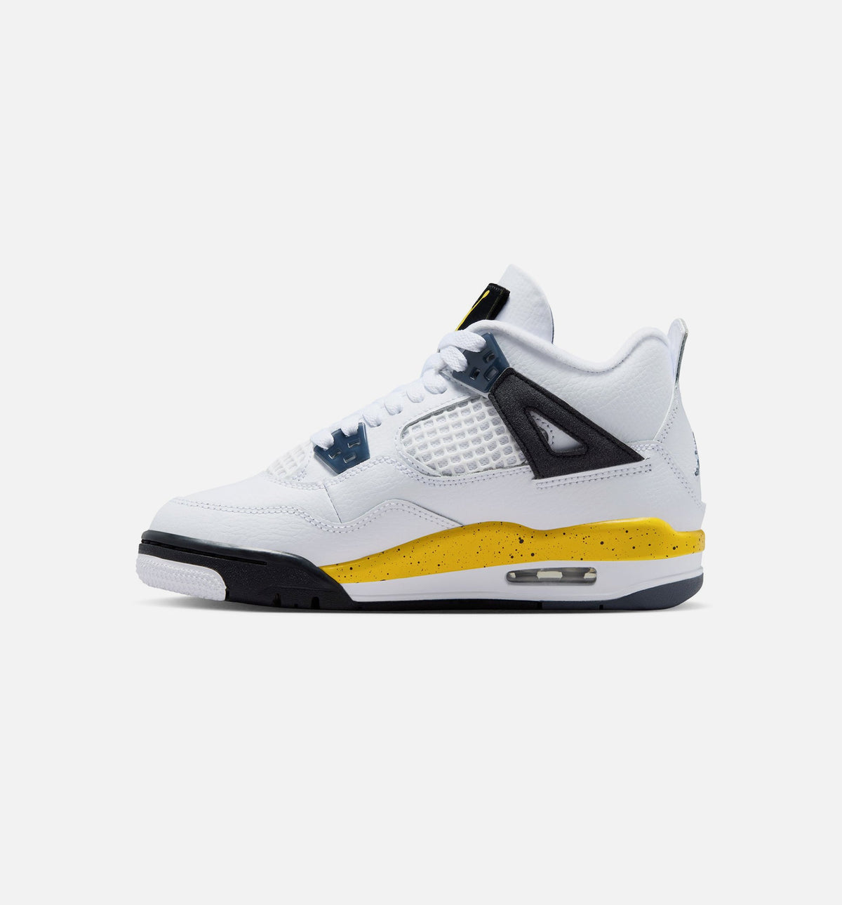 Air Jordan 4 Retro Rare Air Tour Yellow GS Lifestyle Shoe - White/Dark Blue Grey/Black/Tour Yellow
