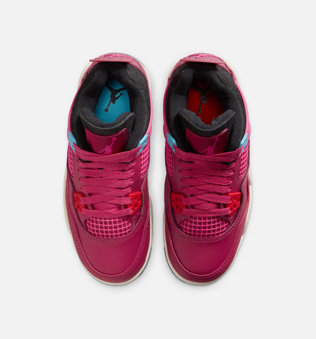 Air Jordan 4 Retro She's A Star GS Lifestyle Shoe - Sweet Beet/Desert Pink/Off Noir/Chalk