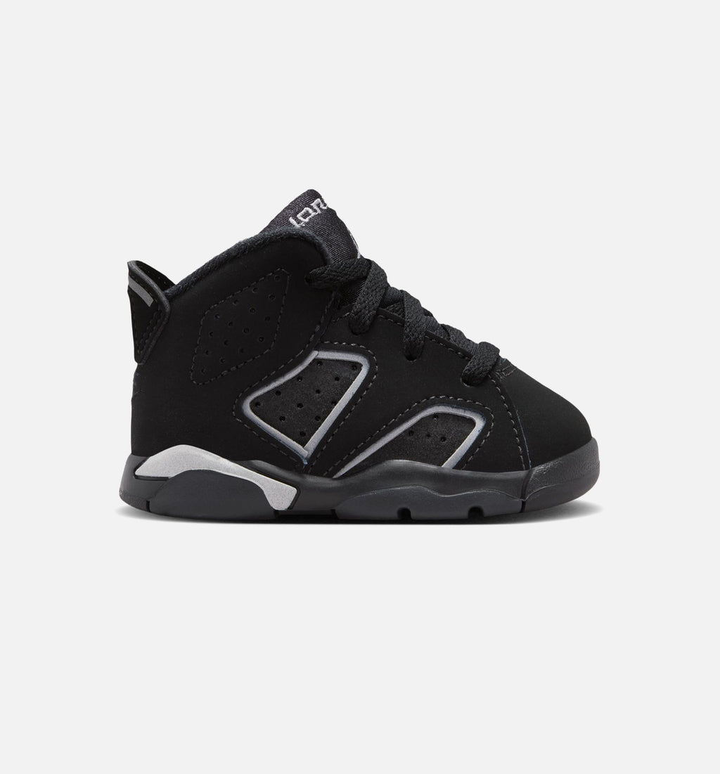 Air Jordan 6 Cap & Gown Infant/Toddler Lifestyle Shoe - Black/Reflective Silver
