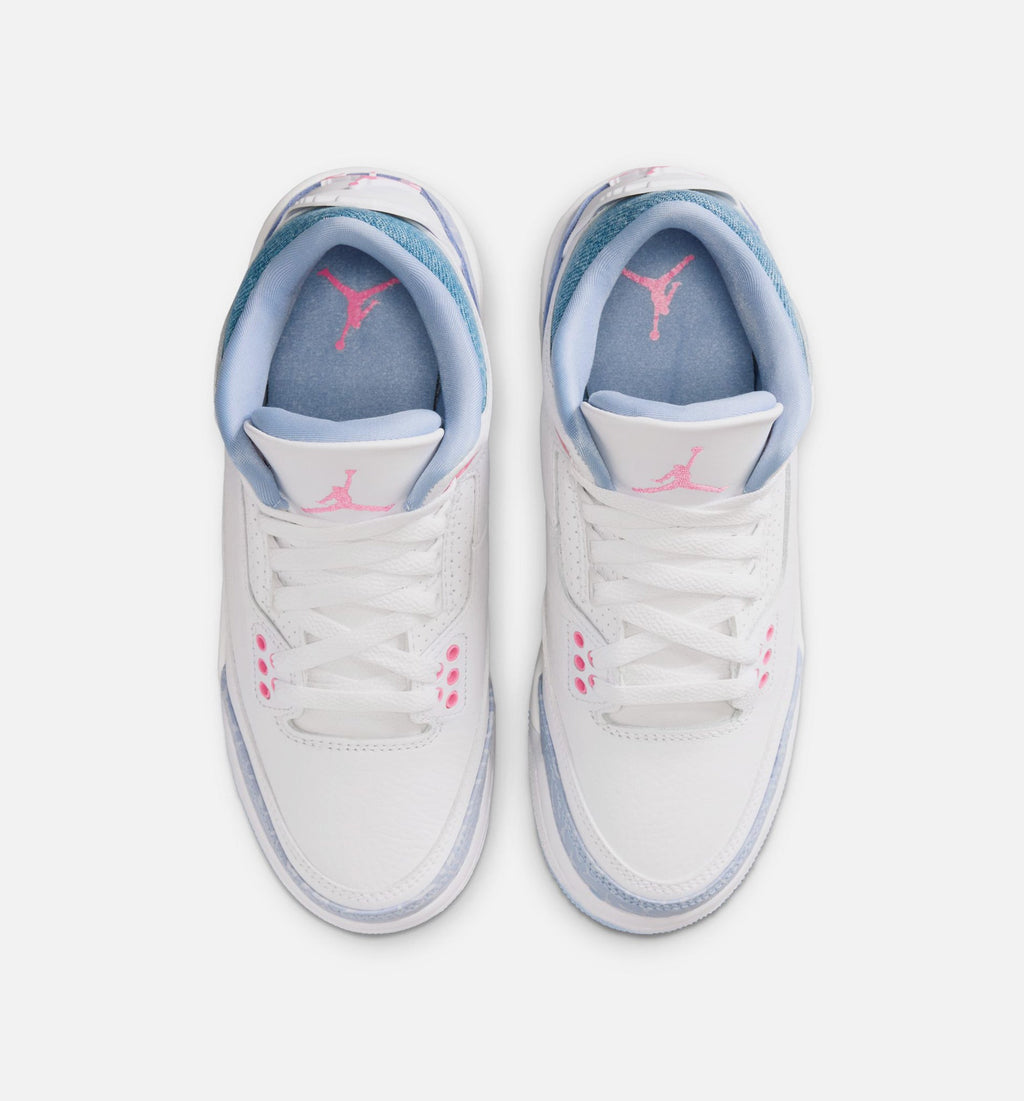 Air Jordan 1 Retro Cobalt Bliss Grade School Lifestyle Shoe - White/Cobalt Bliss/Football Grey/Pink Glow