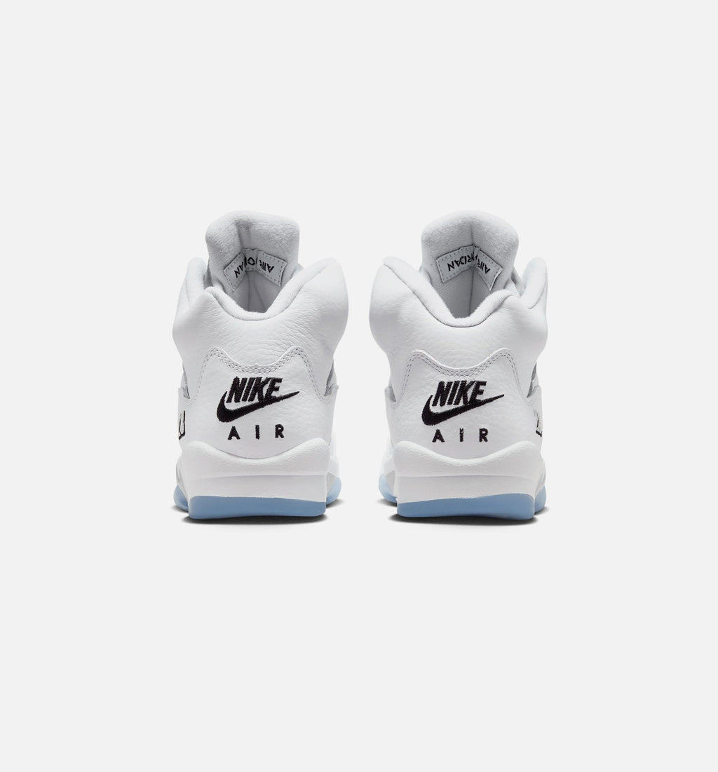 Air Jordan 5 Retro OG White Metallic GS Lifestyle Shoe - White/Black/Metallic Silver